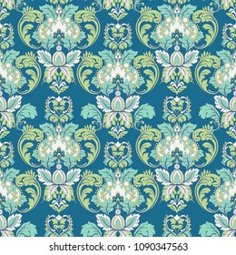 Seamless vintage vector background. Vector floral wallpaper baroque style pattern