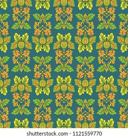 Seamless vintage vector background. Vector floral wallpaper