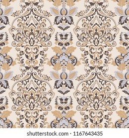 Seamless vintage vector background. Vector floral wallpaper baroque style pattern