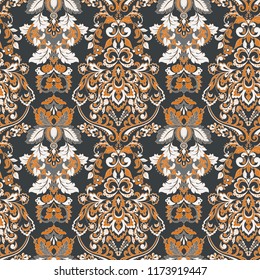 Seamless vintage vector background. Vector floral wallpaper baroque style pattern