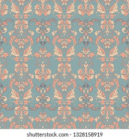 Seamless vintage vector background. Vector floral wallpaper baroque style pattern