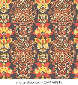 Seamless vintage vector background. Vector floral wallpaper baroque style pattern