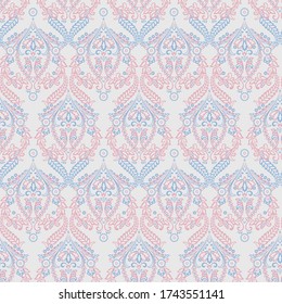 Seamless vintage vector background. Vector floral wallpaper baroque style pattern