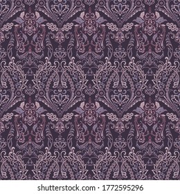 Fondo vectorial vintage sin inconvenientes. Patrón de estilo barroco de papel tapiz floral vectorial