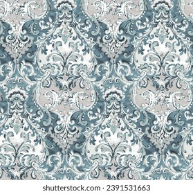 Seamless vintage vector background. Vector floral wallpaper baroque style pattern