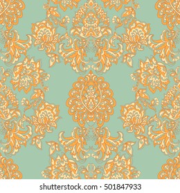 Seamless vintage vector background. Vector floral wallpaper baroque style pattern