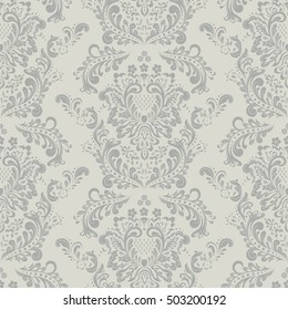 Seamless vintage vector background. Vector floral wallpaper baroque style pattern