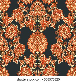 Seamless vintage vector background. Vector floral wallpaper baroque style pattern