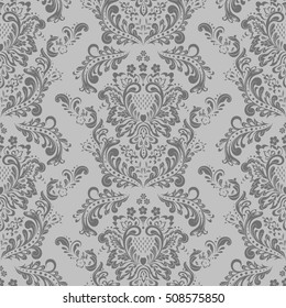 Fundo de vetor vintage contínuo. Vetor floral papel de parede estilo barroco padrão