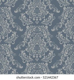 Seamless vintage vector background. Vector floral wallpaper baroque style pattern