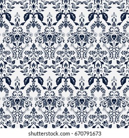 Seamless vintage vector background. Vector floral wallpaper baroque style pattern
