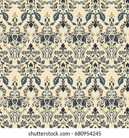 Seamless vintage vector background. Vector floral wallpaper baroque style pattern