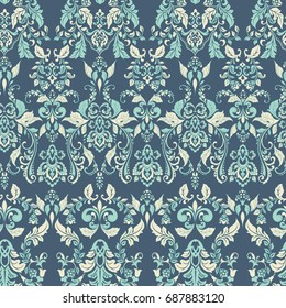 Seamless vintage vector background. Vector floral wallpaper baroque style pattern