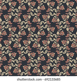 Seamless vintage vector background. Vector floral wallpaper