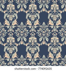 Seamless vintage vector background. Vector floral wallpaper baroque style pattern