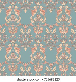 Seamless vintage vector background. Vector floral wallpaper baroque style pattern
