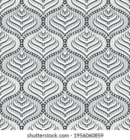 Seamless vintage vector damask pattern design