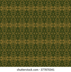 Seamless Vintage Vine Decor Pattern Design
