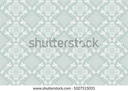 Seamless vintage wallpaper pattern. Floral ornament on background. Seamless ornament on background