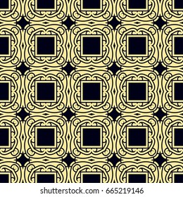 Seamless vintage wallpaper pattern. Ornamental decorative background. Vector template can be used for design of wallpaper, fabric, oilcloth, textile, wrapping paper and other design