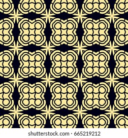 Seamless vintage wallpaper pattern. Ornamental decorative background. Vector template can be used for design of wallpaper, fabric, oilcloth, textile, wrapping paper and other design