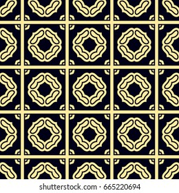 Seamless vintage wallpaper pattern. Ornamental decorative background. Vector template can be used for design of wallpaper, fabric, oilcloth, textile, wrapping paper and other design