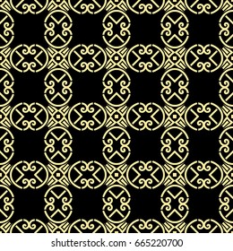 Seamless vintage wallpaper pattern. Ornamental decorative background. Vector template can be used for design of wallpaper, fabric, oilcloth, textile, wrapping paper and other design