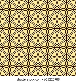 Seamless vintage wallpaper pattern. Ornamental decorative background. Vector template can be used for design of wallpaper, fabric, oilcloth, textile, wrapping paper and other design