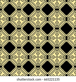 Seamless vintage wallpaper pattern. Ornamental decorative background. Vector template can be used for design of wallpaper, fabric, oilcloth, textile, wrapping paper and other design
