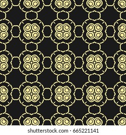 Seamless vintage wallpaper pattern. Ornamental decorative background. Vector template can be used for design of wallpaper, fabric, oilcloth, textile, wrapping paper and other design