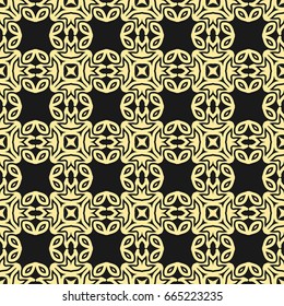 Seamless vintage wallpaper pattern. Ornamental decorative background. Vector template can be used for design of wallpaper, fabric, oilcloth, textile, wrapping paper and other design