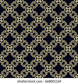 Seamless vintage wallpaper pattern. Ornamental decorative background. Vector template can be used for design of wallpaper, fabric, oilcloth, textile, wrapping paper and other design