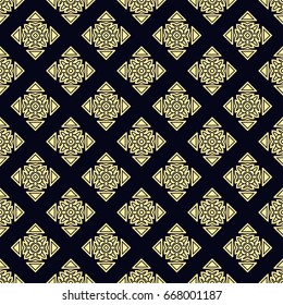 Seamless vintage wallpaper pattern. Ornamental decorative background. Vector template can be used for design of wallpaper, fabric, oilcloth, textile, wrapping paper and other design