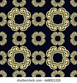 Seamless vintage wallpaper pattern. Ornamental decorative background. Vector template can be used for design of wallpaper, fabric, oilcloth, textile, wrapping paper and other design