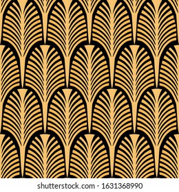 Seamless vintage Wallpaper in the style of art Deco . Geometric decorative background.