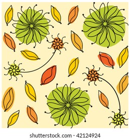 Seamless vintage wallpaper. Vector.