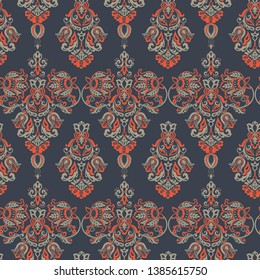 Seamless vintage wallpaper. Vector background