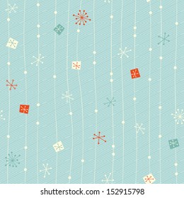 seamless vintage winter pattern