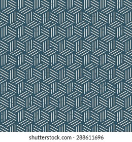 Seamless vintage worn out 3D line box pattern background.
Seamless Background image of vintage worn out 3D line box pattern.