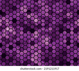 Seamless violet background made from hexagons