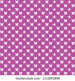 Seamless violet butterfly pattern, butterflies vector background