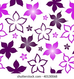 Seamless violet flower wallpaper