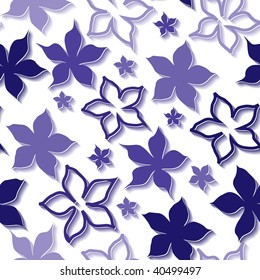 Seamless violet flower wallpaper