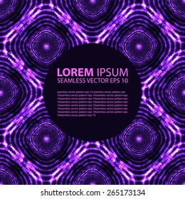 seamless violet glowing ethnic pattern. 10 eps