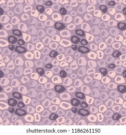 Seamless violet leopard pattern. Animal skin grunge texture. Vector illustration.