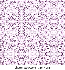 Seamless violet ornament vector pattern