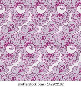 Seamless violet retro pattern in vector
