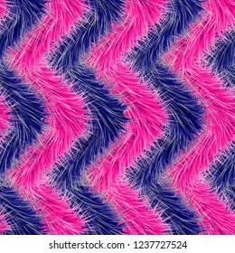 Seamless of violet vector furry pattern. Fluffy background