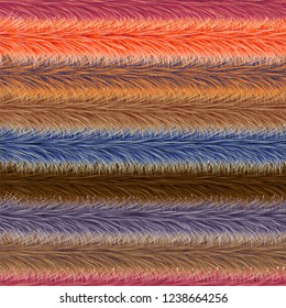 Seamless of violet vector furry pattern. Fluffy background