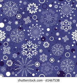 Seamless violet and white christmas pattern (vector)